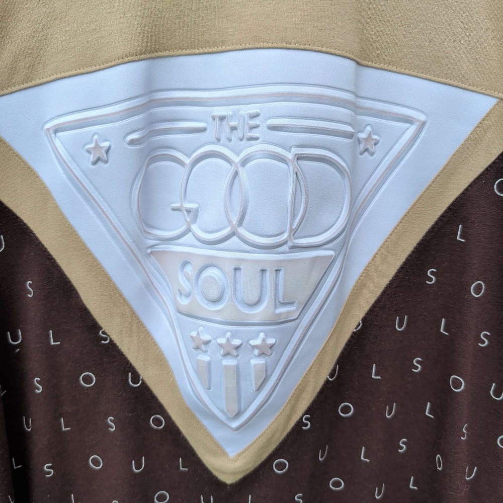 Contender Graphic Tee Mens 3XL Tan Brown The Good Soul Colorblock Streetwear - Picture 6 of 6